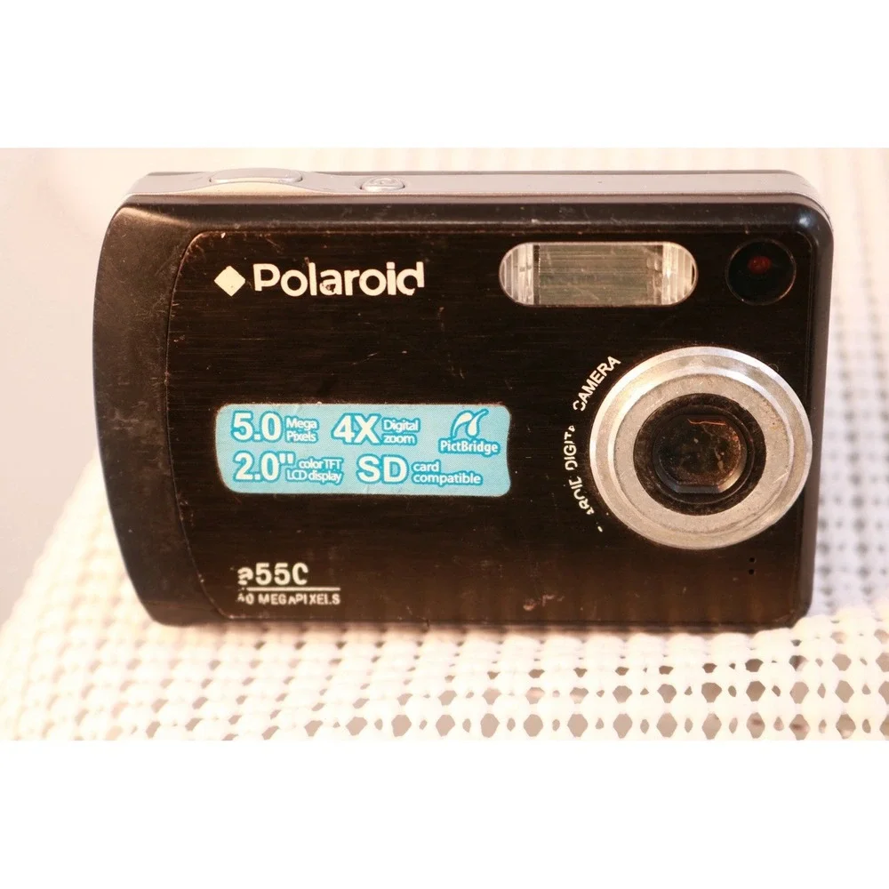 Polaroid a55C Digital Camera 5MP 4X Zoom Black For Parts Repair As Is